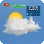 Weather forecast clock widget icon