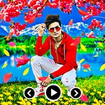 Nature photo video maker songs icon