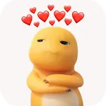 Yellow Dino Stickers WASticker icon