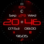 Alpha Dark digital watch face icon