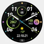 Sport analog and digital watch icon