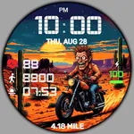 Crazy Biker Animated Watchface icon