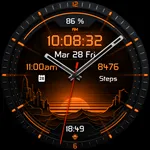 Dark Sunset hybrid watch face icon