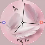 Feathers Pink watch face icon