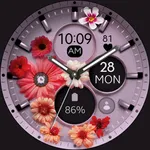 Flowers purple watch face icon