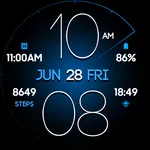 Lucid Dark digital watch face icon