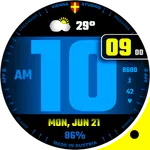 Blue Weather Big Digital VS38 icon