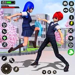 Anime School Girls Fighting icon