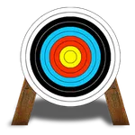 Archer bow shooting icon