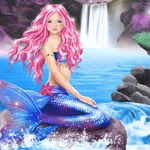 Mermaids, elves and unicorns icon