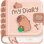 Diary with Fingerprint Lock icon