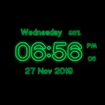 Neon Digital Clock Live WP icon