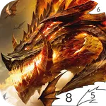 Dragon Color by Number Game icon