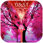 Pink Forest Zipper Lock Screen icon