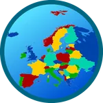 Europe map icon