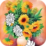 Flower Color by Number Game icon