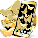 Gold butterfly live wallpaper icon