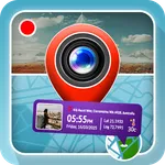 GPS Photo Map Camera Timestamp icon