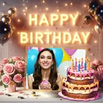 Birthday Photo Frame Maker icon