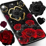 Black rose live wallpaper icon