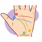 Palmistry. Reading the lines o icon