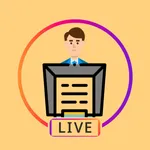 Teleprompter with Video & LIVE icon