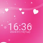 Heart and clock live wallpaper icon