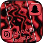 Red Black Liquid Theme icon