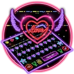 Colorful Neon Sparkling Heart  icon