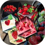 Strawberry cube live wallpaper icon