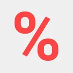 Discount and tax percentage ca icon