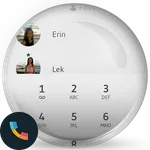 Theme Dialer Flat White Phone icon