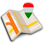 Map of Hungary offline icon