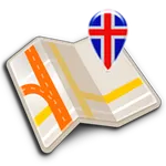 Map of Iceland offline icon