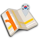 Map of South Korea offline icon