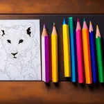 Coloring book game icon