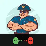 Fake call with police icon