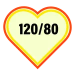 Blood pressure 120/80 icon
