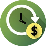 Tracking of salary and working icon