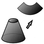 Flat pattern cone calculator icon