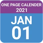 2021 One page calendar icon