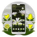 White Petaled Flower Theme icon