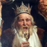 The king is drinking icon