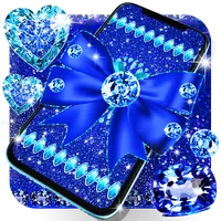 Blue glitter diamond wallpaper icon