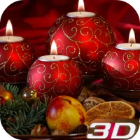 Christmas Candle 3D Wallpaper icon