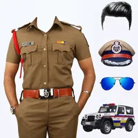 Men Police Photo Editor - Suit icon