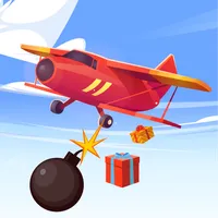 Plane gift bombing icon