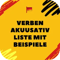 Verben Akkusativ Liste mit Bei icon