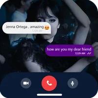 Jenna Ortega fake call video icon