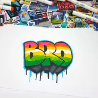 How to draw graffiti icon